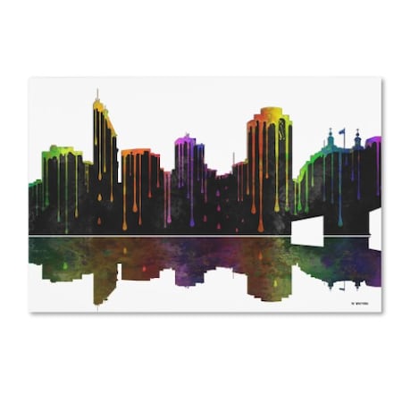 Marlene Watson 'Cincinatti Ohio Skyline II' Canvas Art,22x32